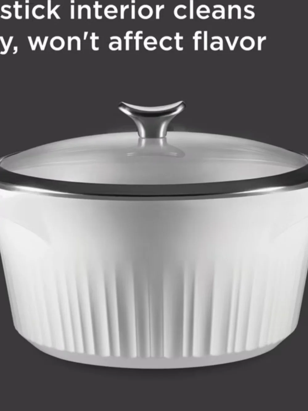 CorningWare French White Cast Aluminum Dutch Oven - White